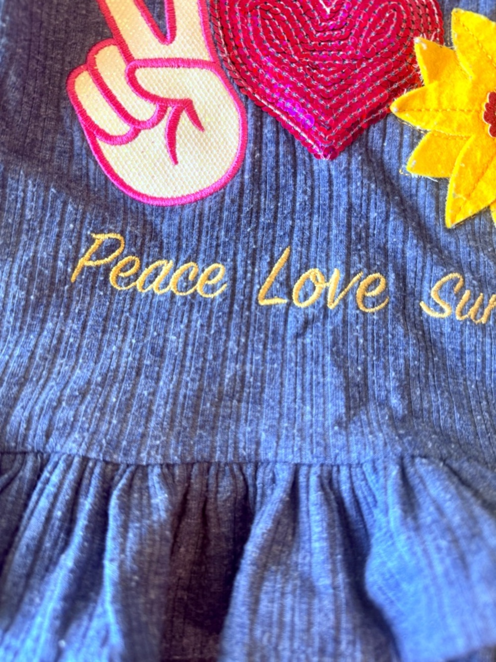 Rare Editions 2T Peace Love Sunshine Ruffle Outfit - Picture 3 of 6